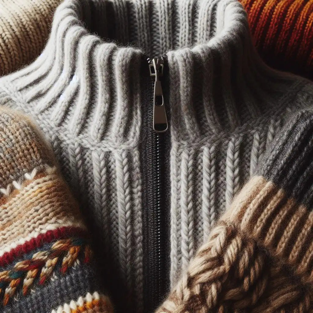 Maglia uomo zip lana merinos extrafine