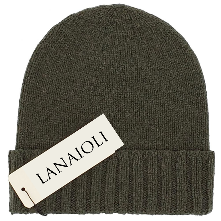 Cappello Uomo Bordo a Coste Cashmere Rigenerato - Lanaioli Cashmere