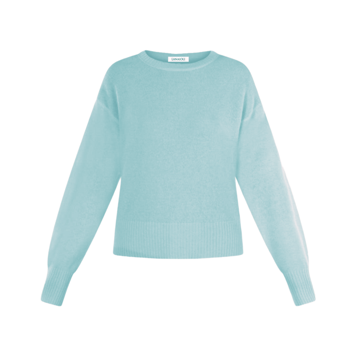 Women's Crew Neck Sweater in Regenerated Cashmere