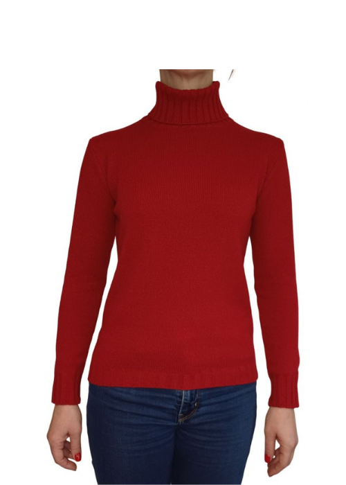 Women's High Neck Sweater Regenerated Cashmere
