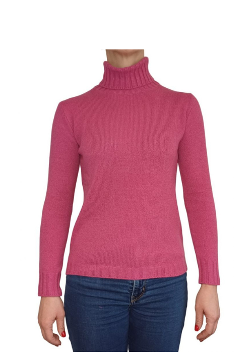 Women's High Neck Sweater Regenerated Cashmere