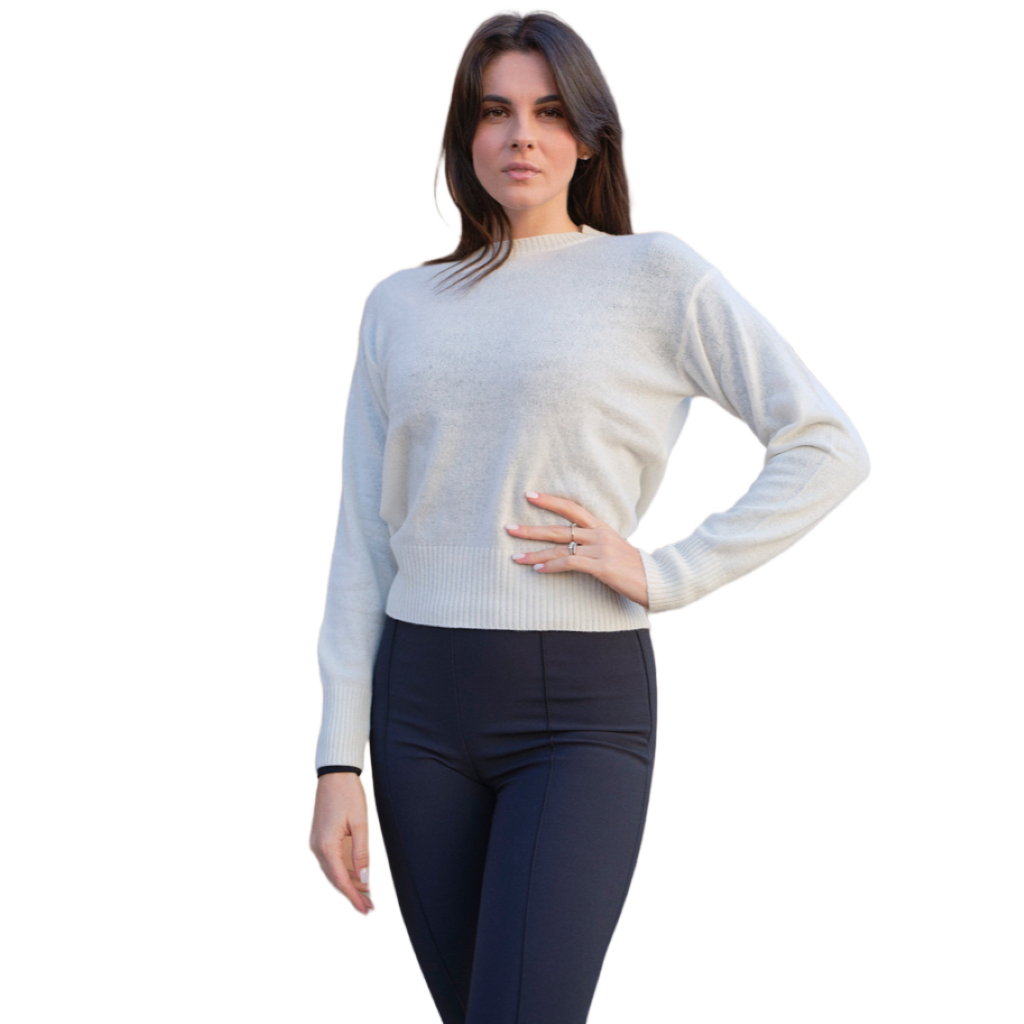 Maglia donna girocollo puro cashmere