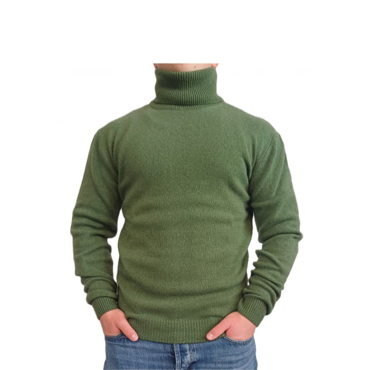 Men's High Neck Sweater Regenerated Cashmere Fineness 7