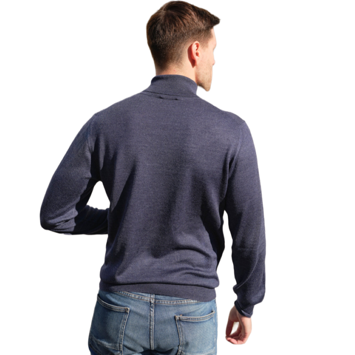 Maglia Uomo Dolcevita Cashmere Uomo, Seta e Lana Merino