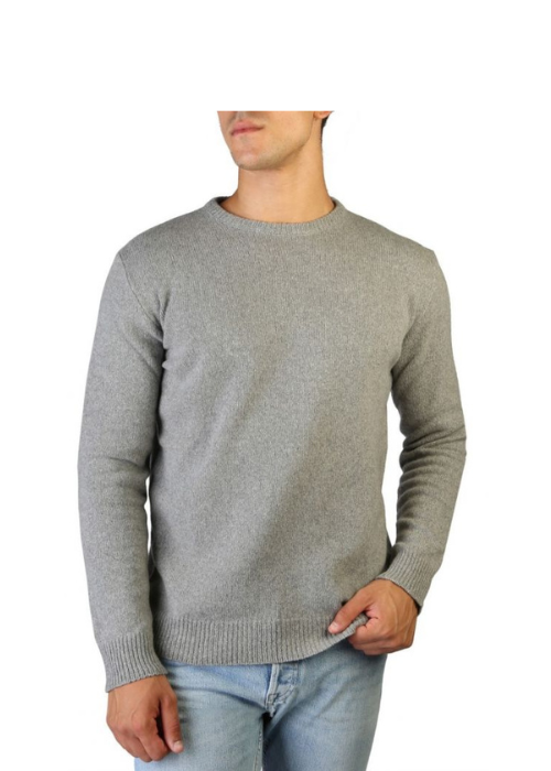 Men's Crew Neck Sweater Regenerated Cashmere Fineness 7