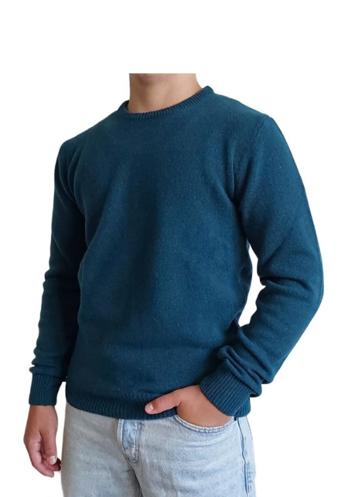 Men's Crew Neck Sweater Regenerated Cashmere Fineness 7