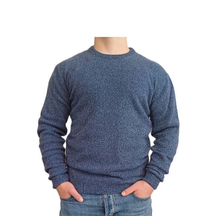 Men's Crew Neck Sweater Regenerated Cashmere Fineness 7