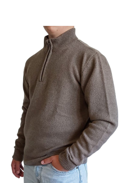 Men's Half-Zip Regenerated Cashmere Sweater