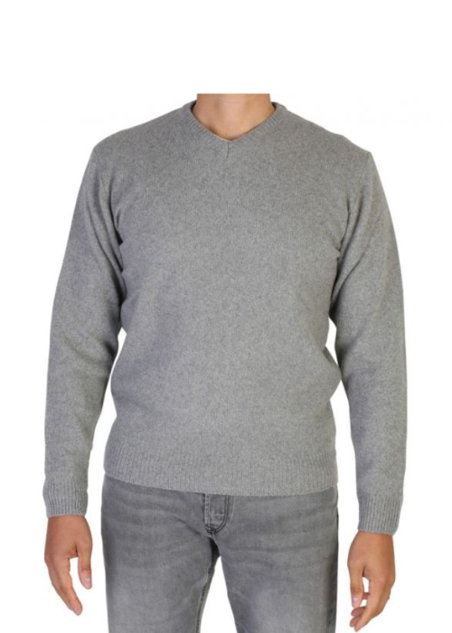 Men's V-Neck Sweater in Regenerated Cashmere Fineness 7