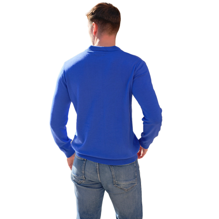 Maillot homme léger laine mérinos extrafine type Polo