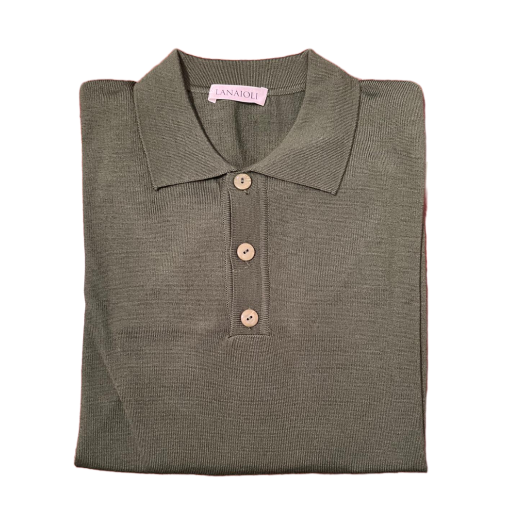 Maillot homme léger laine mérinos extrafine type Polo