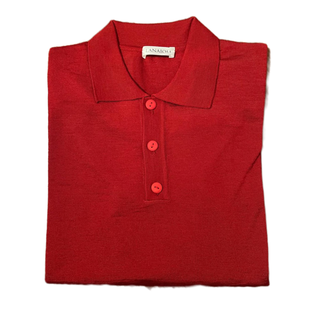 Maillot homme léger laine mérinos extrafine type Polo