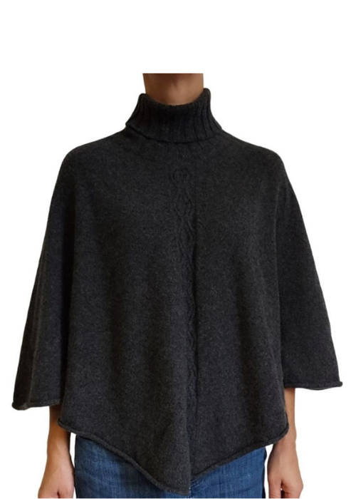 Women's High Neck Recycled Cashmere Mantle