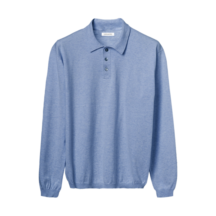 Polo Uomo Maniche Lunghe 100% Cotone ELS