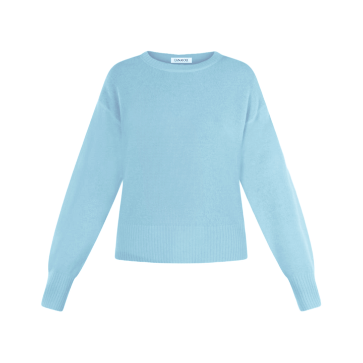 Women's Crew Neck Sweater in Regenerated Cashmere
