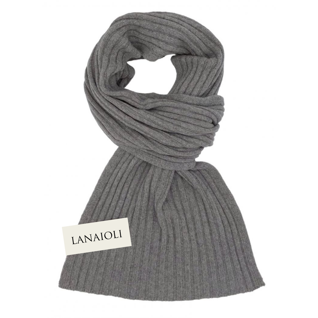 Sciarpa Uomo a Coste Cashmere Rigenerato - Lanaioli Cashmere