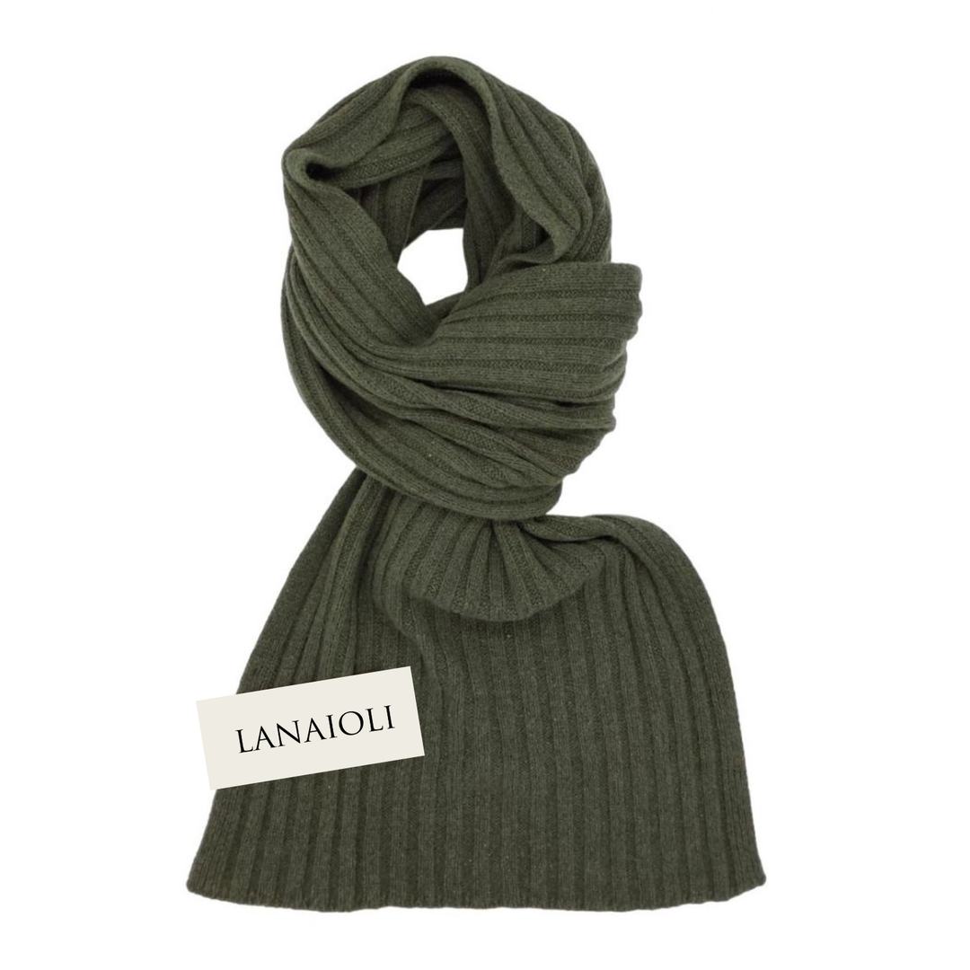 Sciarpa Uomo a Coste Cashmere Rigenerato - Lanaioli Cashmere