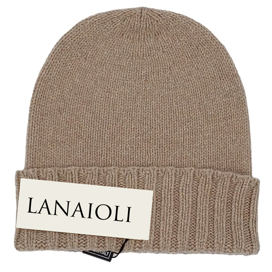 Cappello Donna Bordo a Coste Cashmere Rigenerato - Lanaioli Cashmere