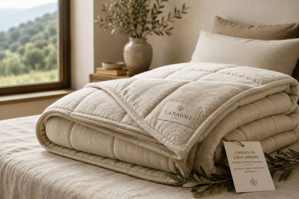 Coperte in lana merino: il prossimo passo della filiera corta Lanaioli - Lanaioli Maglieria Filiera Corta Sostenibile & Filati Naturali