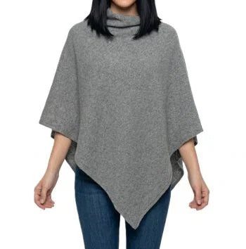 Asymmetric women's cape in extrafine merino wool, cashmere, and silk