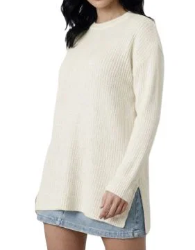 Pull Femme Oversize Col Bateau Cachemire Régénéré