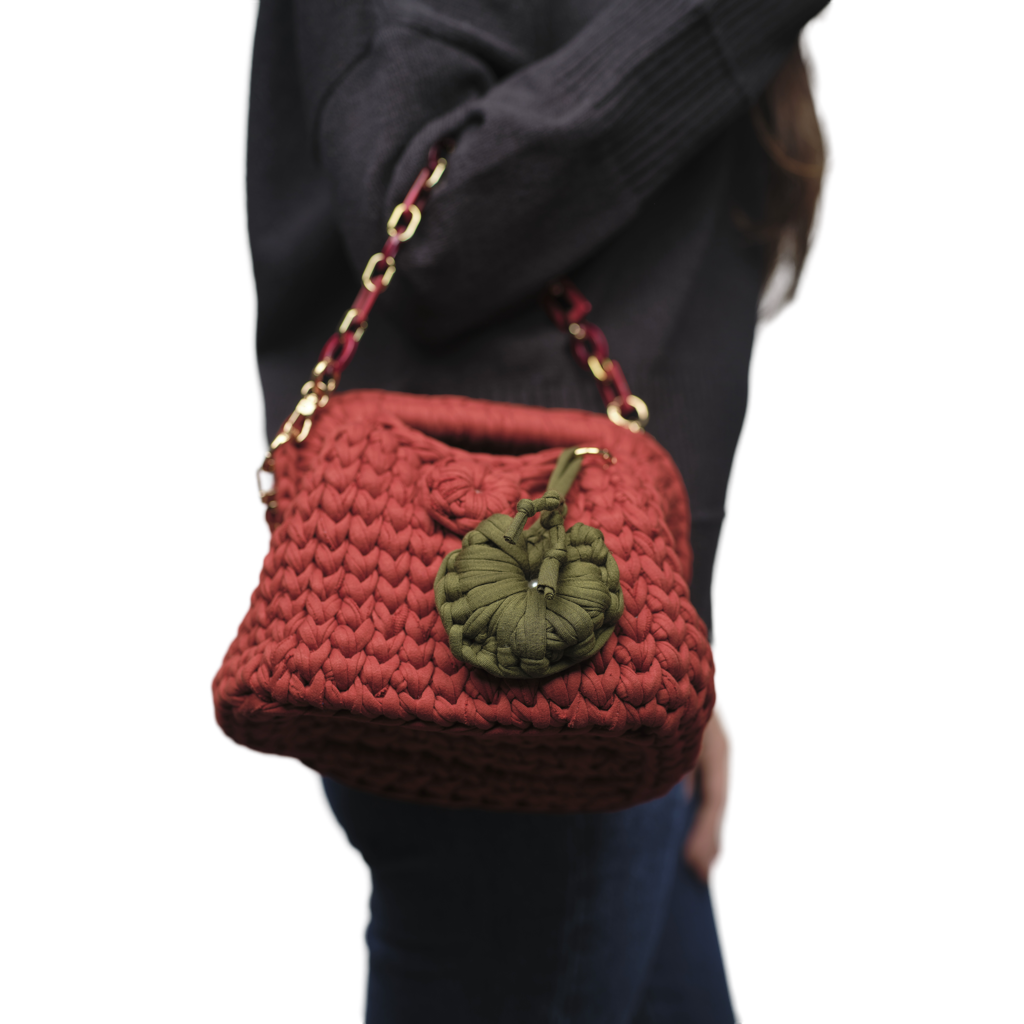 Sac en coton recyclé rouge corail