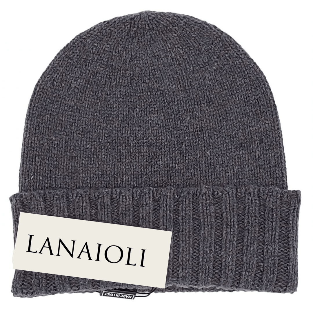 Cappello Donna Bordo a Coste Cashmere Rigenerato - Lanaioli Maglieria Filiera Corta Sostenibile & Filati Naturali