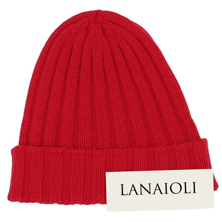 Cappello Uomo a coste in Cashmere Rigenerato - Lanaioli Maglieria Filiera Corta Sostenibile & Filati Naturali