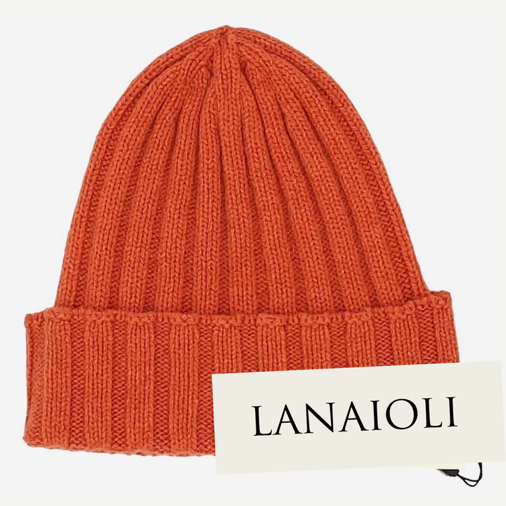 Cappello a coste da Uomo in Cashmere Rigenerato