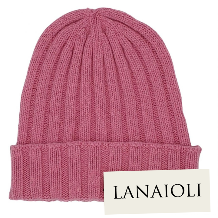 Ribbed women's hat in regenerated cashmere