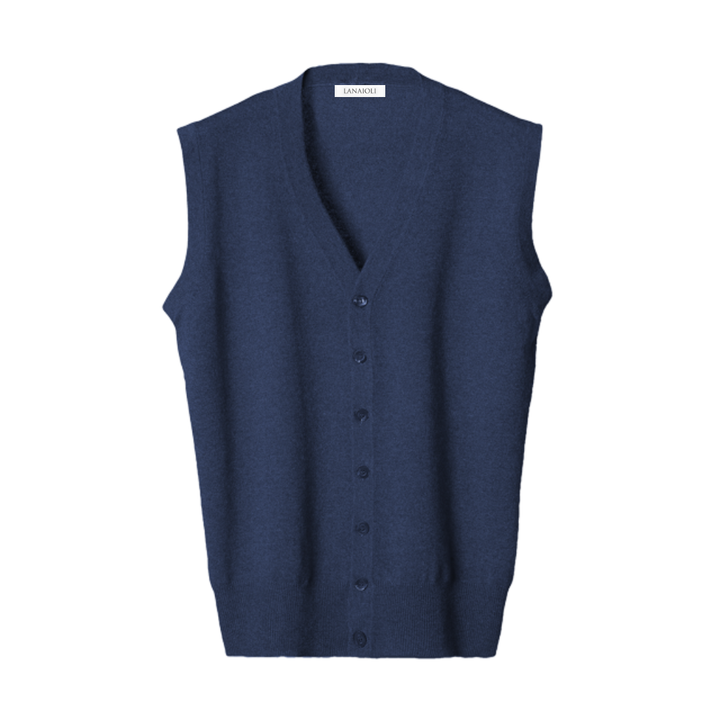 Gilet uomo misto cashmere e seta