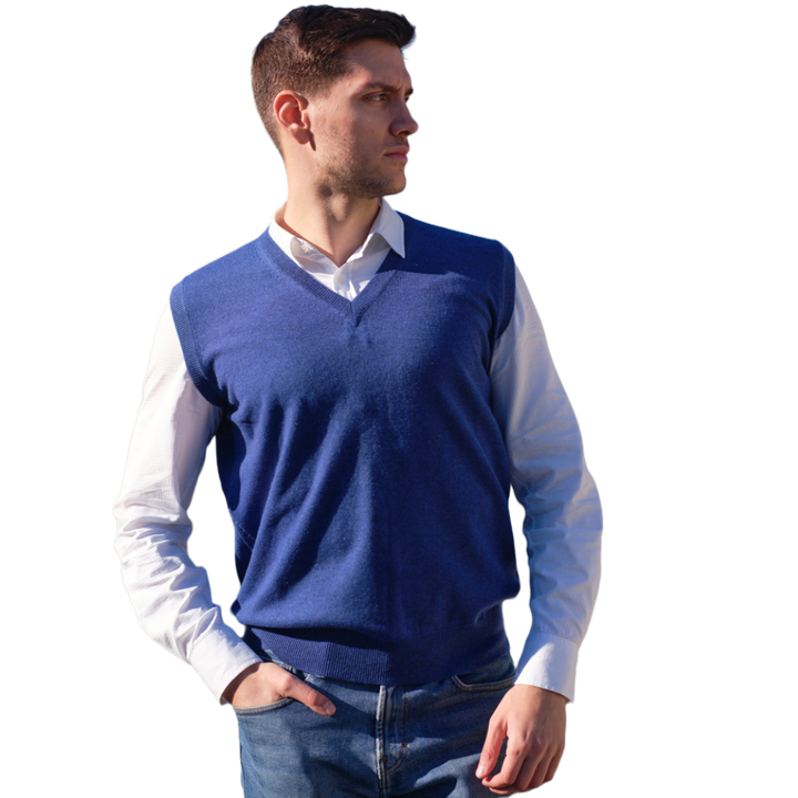 Gilet Uomo Puro Cashmere scollo a V