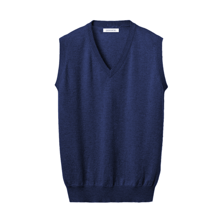 Gilet Uomo Puro Cashmere scollo a V - Lanaioli Maglieria Filiera Corta Sostenibile & Filati Naturali