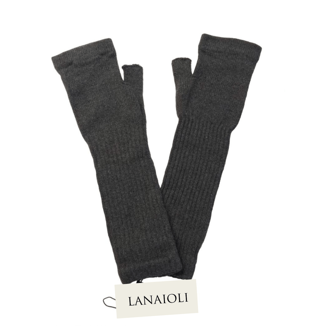 Guanti Donna Manicotto Cashmere Rigenerato - Lanaioli Maglieria Filiera Corta Sostenibile & Filati Naturali
