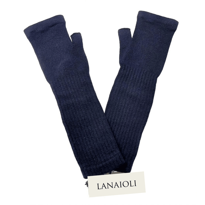 Guanti Donna Manicotto Cashmere Rigenerato - Lanaioli Maglieria Filiera Corta Sostenibile & Filati Naturali