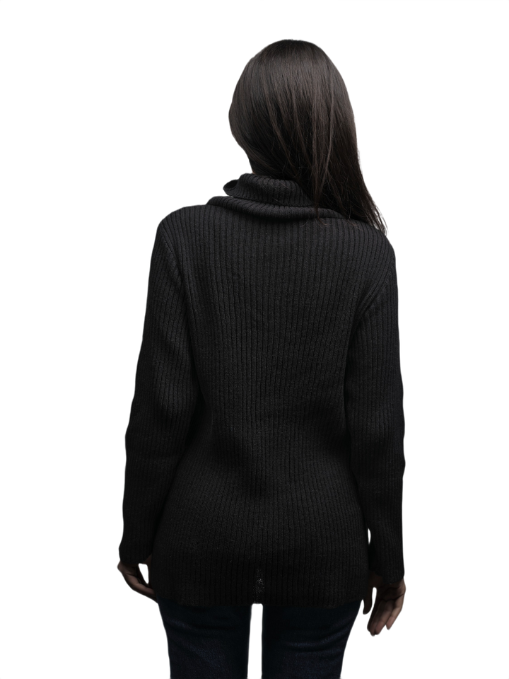 Maglia Donna Collo Alto Lana Merino Filiera Corta