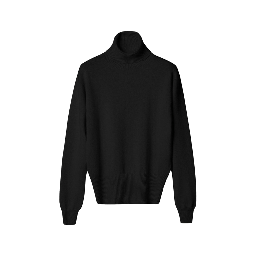 Maglia Donna Collo Alto Puro Cashmere - Lanaioli Maglieria Filiera Corta Sostenibile & Filati Naturali