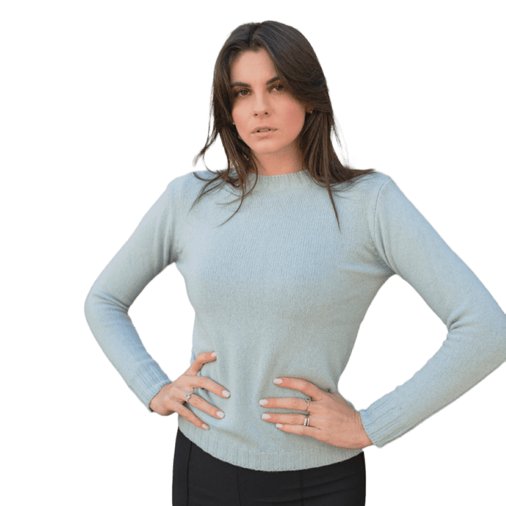Maglia Donna Girocollo in Cashmere Rigenerato - Lanaioli Maglieria Filiera Corta Sostenibile & Filati Naturali