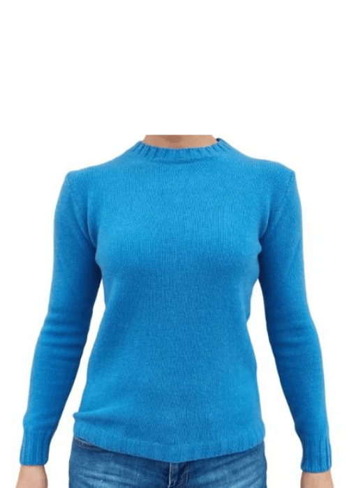 Maglia Donna Girocollo in Cashmere Rigenerato - Lanaioli Maglieria Filiera Corta Sostenibile & Filati Naturali