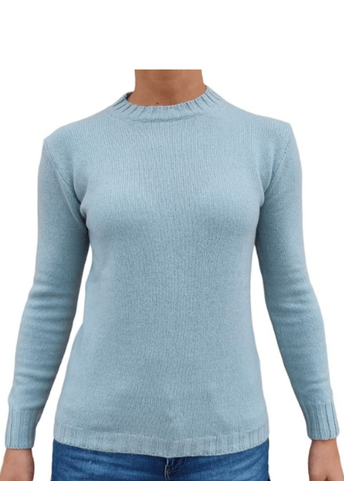 Maglia Donna Girocollo in Cashmere Rigenerato - Lanaioli Maglieria Filiera Corta Sostenibile & Filati Naturali