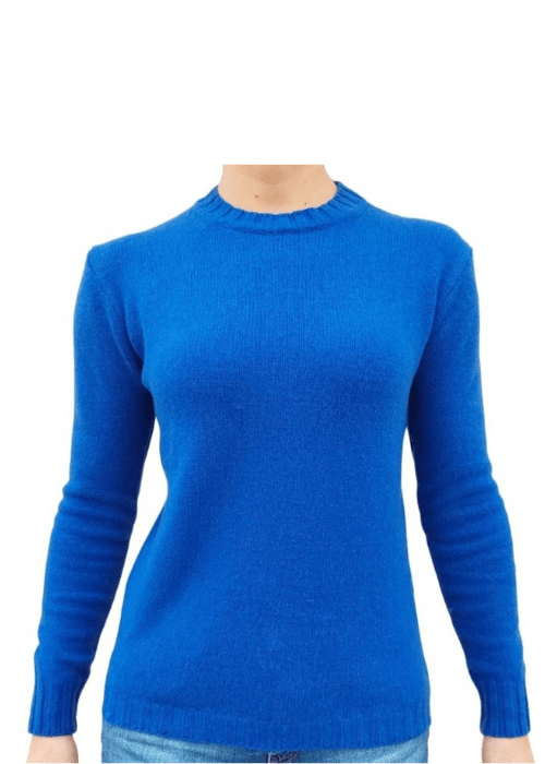 Maglia Donna Girocollo in Cashmere Rigenerato - Lanaioli Maglieria Filiera Corta Sostenibile & Filati Naturali