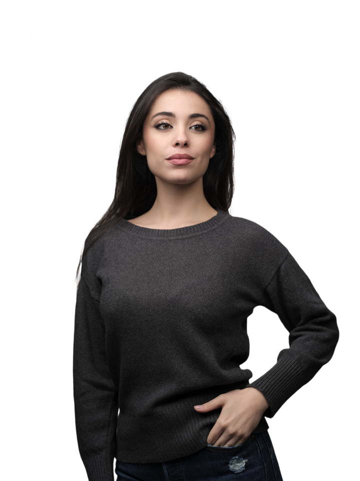 Maglia Donna Girocollo in Cotone Rigenerato