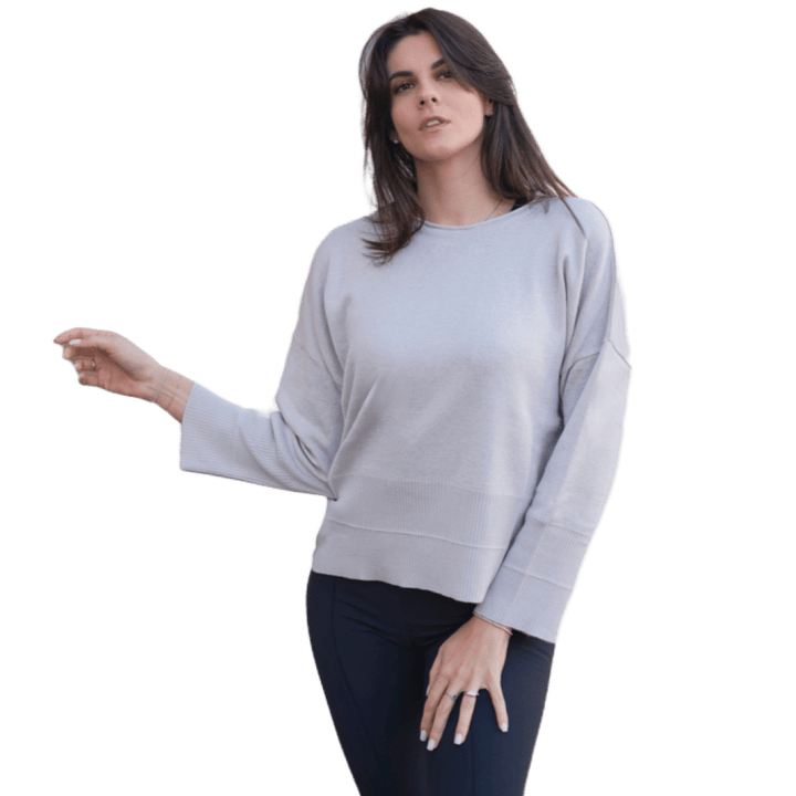 Maglia Donna Over Girocollo Lana Merino Extrafine - Lanaioli Maglieria Filiera Corta Sostenibile & Filati Naturali