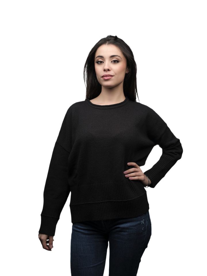 Maglia Donna Over Girocollo Lana Merino Filiera Corta