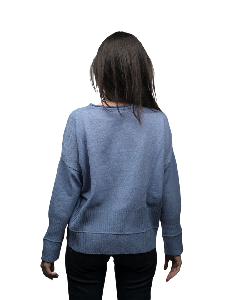 Maglia Donna Over Girocollo Lana Merino Filiera Corta