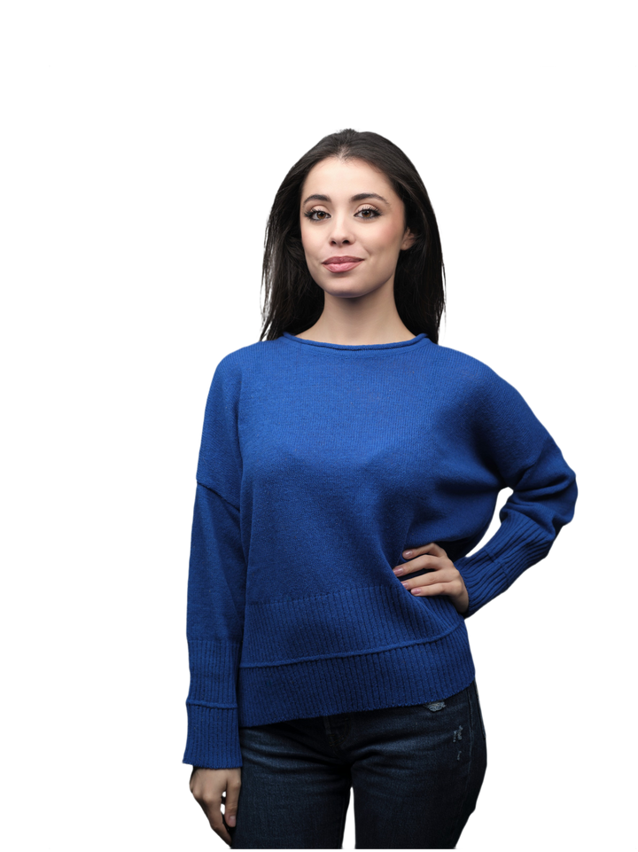 Maglia Donna Over Girocollo Lana Merino Filiera Corta