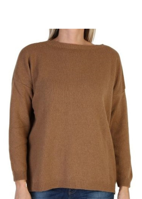 Maglia Donna Over Scollo Barca Cashmere Rigenerato