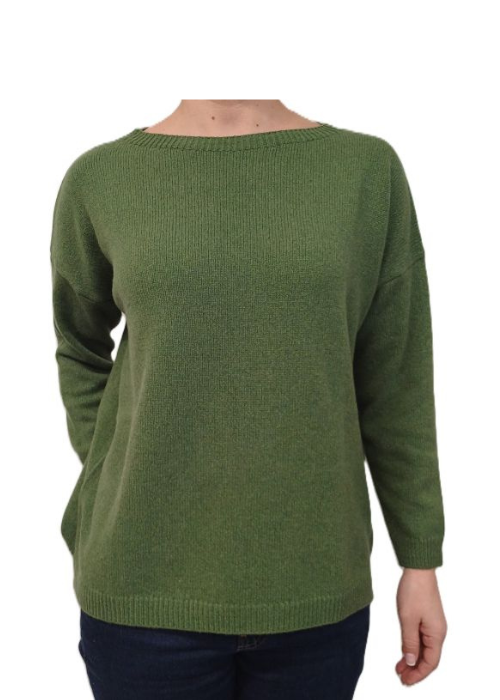 Maglia Donna Over Scollo Barca Cashmere Rigenerato