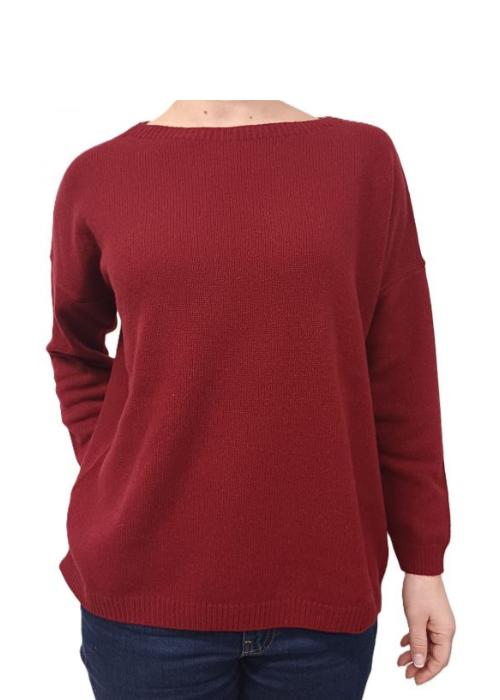 Maglia Donna Over Scollo Barca Cashmere Rigenerato
