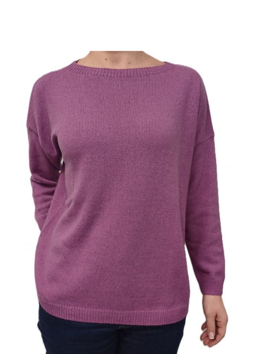 Maglia Donna Over Scollo Barca Cashmere Rigenerato